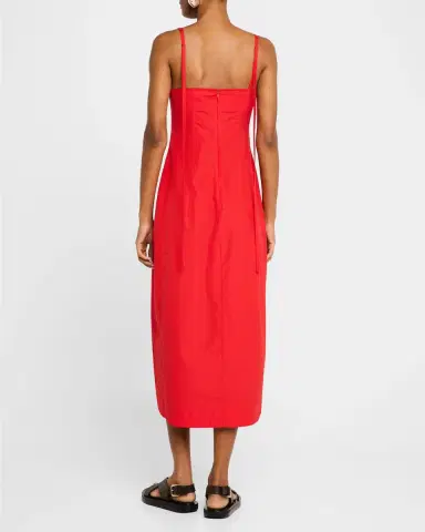 Co Bustier-Cut Sleeveless Cotton Midi Dress | Thumbnail 7 Co Bustier-Cut Sleeveless Cotton Midi Dress | Thumbnail 7