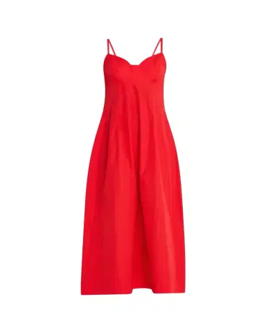 Co Bustier-Cut Sleeveless Cotton Midi Dress | Thumbnail 1 Co Bustier-Cut Sleeveless Cotton Midi Dress | Thumbnail 1