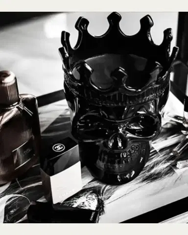 Thompson Ferrier Black Dants Skull Candle, 23.3 oz. - Secret Sucre Scent | Thumbnail 2
