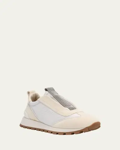 Brunello Cucinelli Monili Laceless Trainer Sneakers | Thumbnail 3