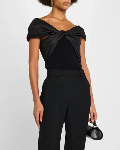 SIMKHAI Celiana Combo Off-The-Shoulder Top | Thumbnail 12