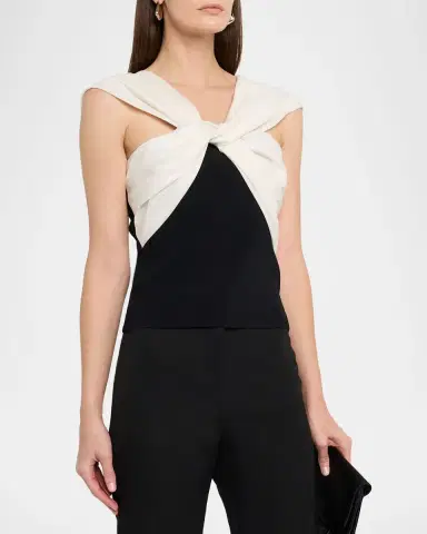 SIMKHAI Celiana Combo Off-The-Shoulder Top | Thumbnail 16