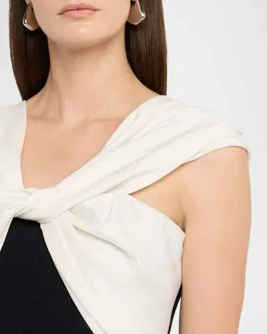 SIMKHAI Celiana Combo Off-The-Shoulder Top | Thumbnail 17