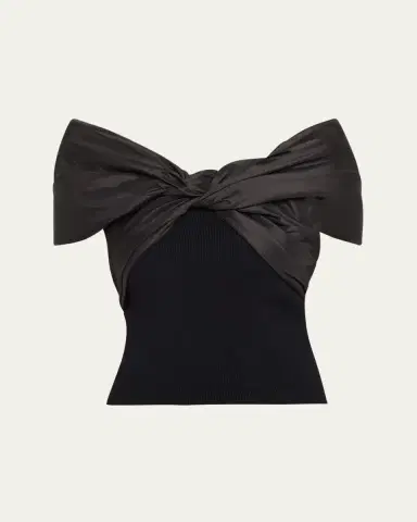 SIMKHAI Celiana Combo Off-The-Shoulder Top | Thumbnail 5