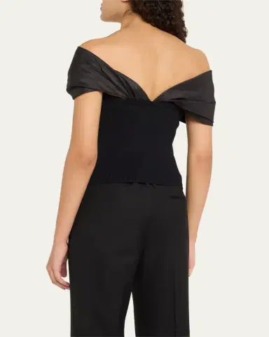 SIMKHAI Celiana Combo Off-The-Shoulder Top | Thumbnail 7