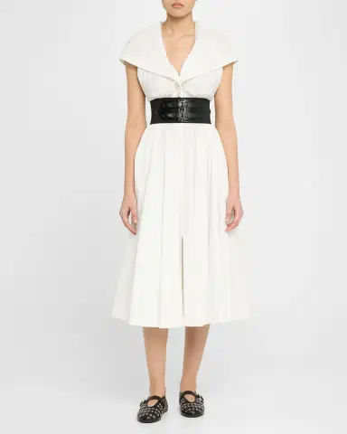 Alaïa Vienne Buckle Eyelet & Laser-Cut Leather Ballet Flats | Thumbnail 3