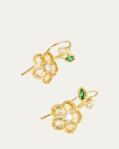 Paul Morelli 18K Yellow Gold Wild Child Diamond, Yellow Sapphire, and Tsavorite Earrings | Thumbnail 3 Paul Morelli 18K Yellow Gold Wild Child Diamond, Yellow Sapphire, and Tsavorite Earrings | Thumbnail 3