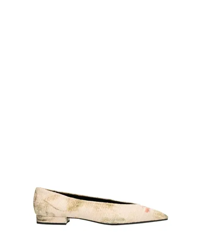 Loro Piana Rebecca Linen Ballerina Flats