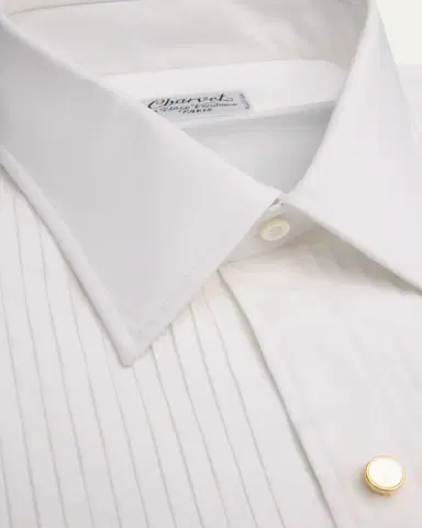 Charvet Men's Formal Shirt with Pleated Bib | Thumbnail 2