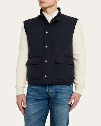 Ralph Lauren Purple Label Men's Carleton Quilted Down Vest | Thumbnail 4