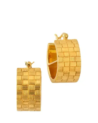 Gwen Beloti Woven Bar Hoop Earrings | Thumbnail 1