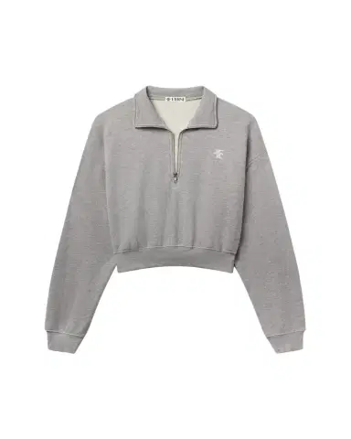 ÉTERNE Cropped Half-Zip Sweatshirt | Thumbnail 1 ÉTERNE Cropped Half-Zip Sweatshirt | Thumbnail 1