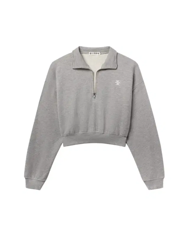 Cropped Half-Zip Sweatshirt