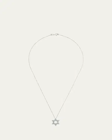 Procaccia Jewelry 18K Gold Large Star of David Pave Diamond Necklace | Thumbnail 1 Procaccia Jewelry 18K Gold Large Star of David Pave Diamond Necklace | Thumbnail 1