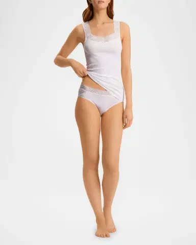 Hanro Cotton Delight Lace-Trim Tank Top | Thumbnail 12