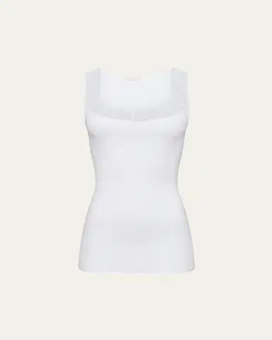 Hanro Cotton Delight Lace-Trim Tank Top | Thumbnail 16