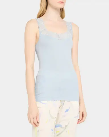 Hanro Cotton Delight Lace-Trim Tank Top | Thumbnail 25