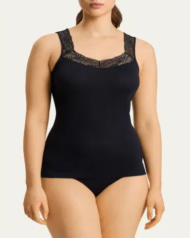 Hanro Cotton Delight Lace-Trim Tank Top | Thumbnail 6