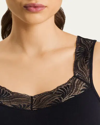 Hanro Cotton Delight Lace-Trim Tank Top | Thumbnail 8