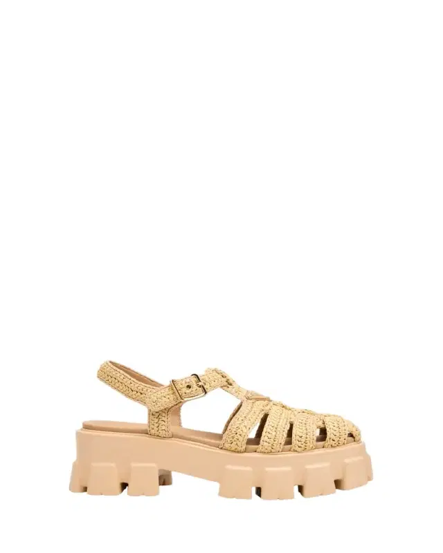 Monolith Raffia Chunky Fisherman Sandals