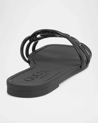 Gucci Palma GG Rubber Flat Slide Sandals | Thumbnail 3 Gucci Palma GG Rubber Flat Slide Sandals | Thumbnail 3