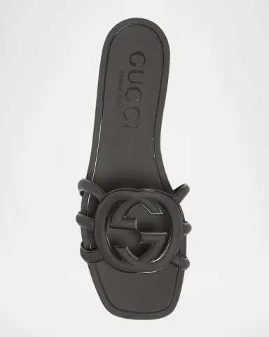 Gucci Palma GG Rubber Flat Slide Sandals | Thumbnail 4 Gucci Palma GG Rubber Flat Slide Sandals | Thumbnail 4