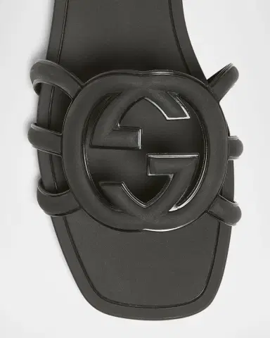 Gucci Palma GG Rubber Flat Slide Sandals | Thumbnail 5 Gucci Palma GG Rubber Flat Slide Sandals | Thumbnail 5