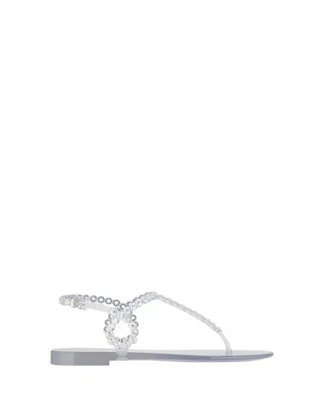 Aquazzura Almost Bare Crystal Jelly Slingback Sandals