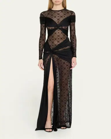 Marine Serre Draped Jersey Knotted Dress | Thumbnail 2 Marine Serre Draped Jersey Knotted Dress | Thumbnail 2