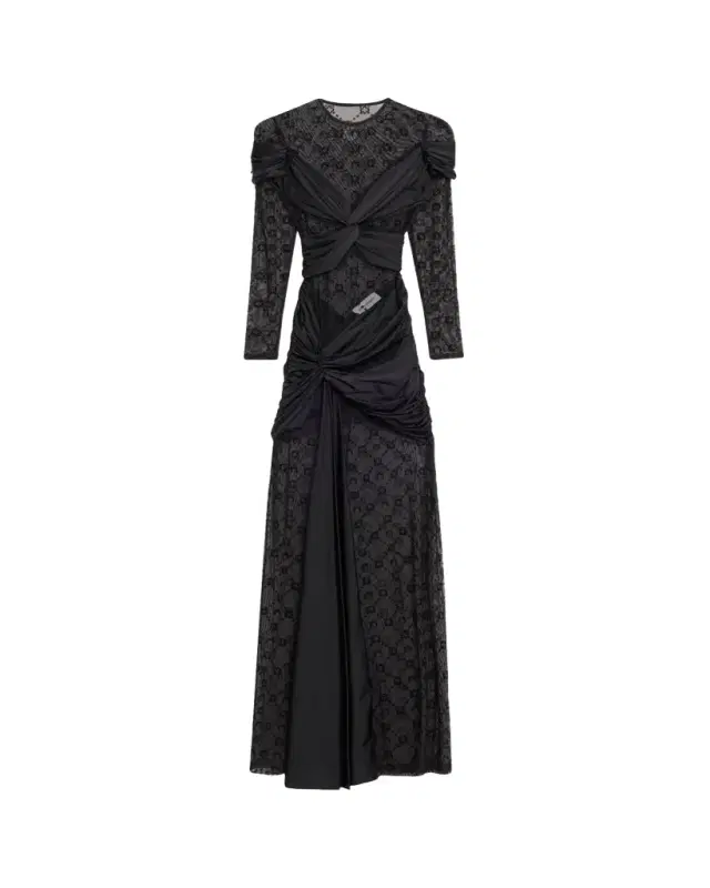 Draped Jersey Knotted Dress
