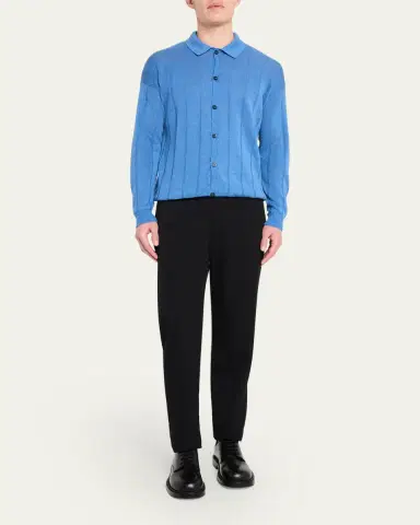 Bergdorf Goodman Men's Cashmere Tonal Stripe Cardigan | Thumbnail 2 Bergdorf Goodman Men's Cashmere Tonal Stripe Cardigan | Thumbnail 2