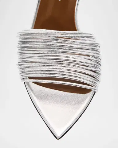 Giuseppe Zanotti Metallic Multi-Strap Stiletto Slide Sandals | Thumbnail 2 Giuseppe Zanotti Metallic Multi-Strap Stiletto Slide Sandals | Thumbnail 2