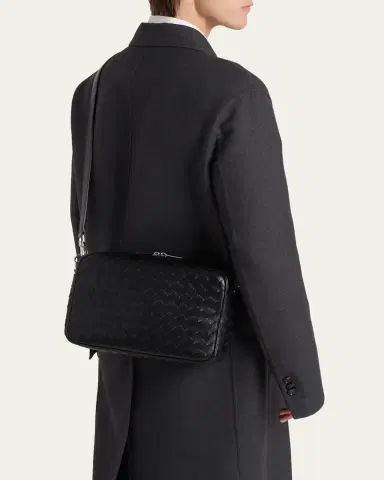 Bottega Veneta Men's Intrecciato Medium Crossbody Bag | Thumbnail 2