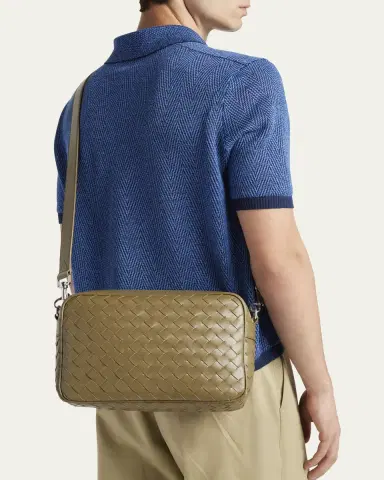 Bottega Veneta Men's Intrecciato Medium Crossbody Bag | Thumbnail 6