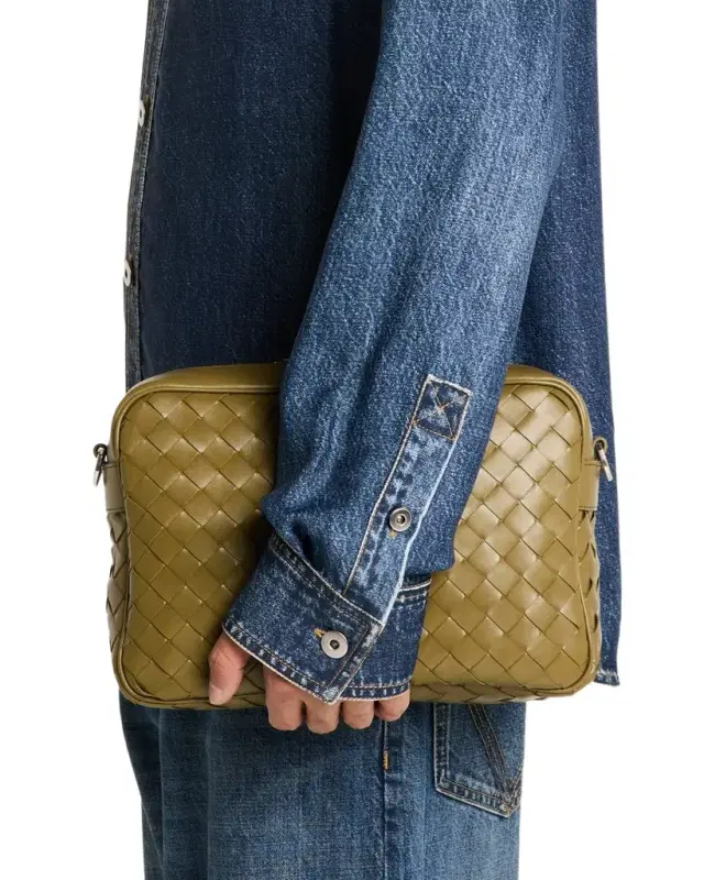 Bottega Veneta Men's Intrecciato Medium Crossbody Bag