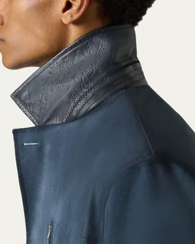 Berluti Men's Scritto-Undercollar Leather Jacket | Thumbnail 5 Berluti Men's Scritto-Undercollar Leather Jacket | Thumbnail 5