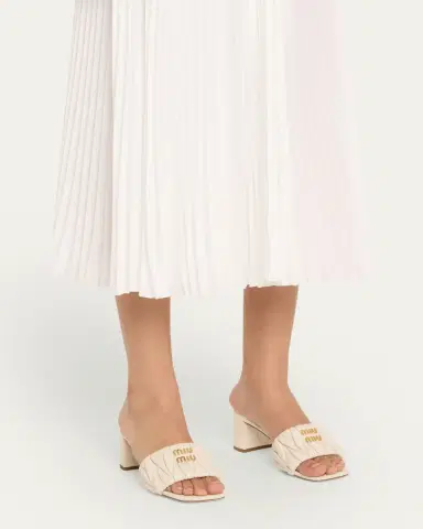Miu Miu Quilted Leather Mule Sandals | Thumbnail 7 Miu Miu Quilted Leather Mule Sandals | Thumbnail 7