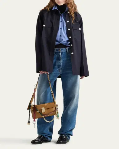 Prada Small Soft Sound Leather Shoulder Bag | Thumbnail 9