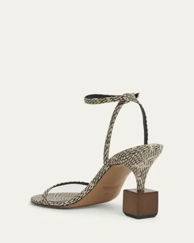 Jacquemus The Bisou Geometric Snake-Embossed Leather Sandals | Thumbnail 4 Jacquemus The Bisou Geometric Snake-Embossed Leather Sandals | Thumbnail 4