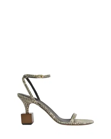 Jacquemus The Bisou Geometric Snake-Embossed Leather Sandals | Thumbnail 1 Jacquemus The Bisou Geometric Snake-Embossed Leather Sandals | Thumbnail 1