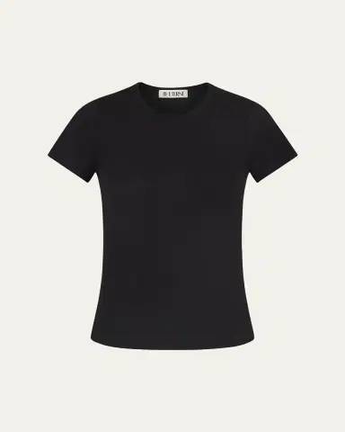 Eterne Fitted Crewneck Short-Sleeve T-Shirt | Thumbnail 3
