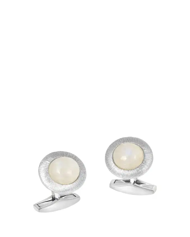 Men's Graffiato Moonstone Cufflinks, Limited Edition