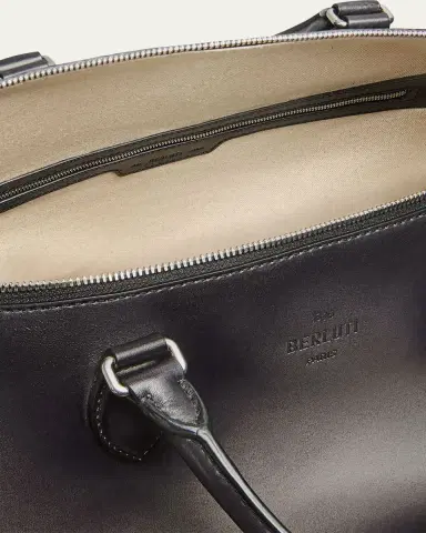 Berluti Men's Toujours Soft Scritto Leather Travel Bag | Thumbnail 4 Berluti Men's Toujours Soft Scritto Leather Travel Bag | Thumbnail 4