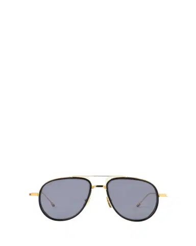 Thom Browne Men's Acetate and Titanium Aviator Sunglasses | Thumbnail 1 Thom Browne Men's Acetate and Titanium Aviator Sunglasses | Thumbnail 1
