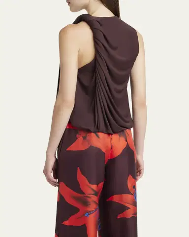 McQueen Twist Draped Jersey Top | Thumbnail 5