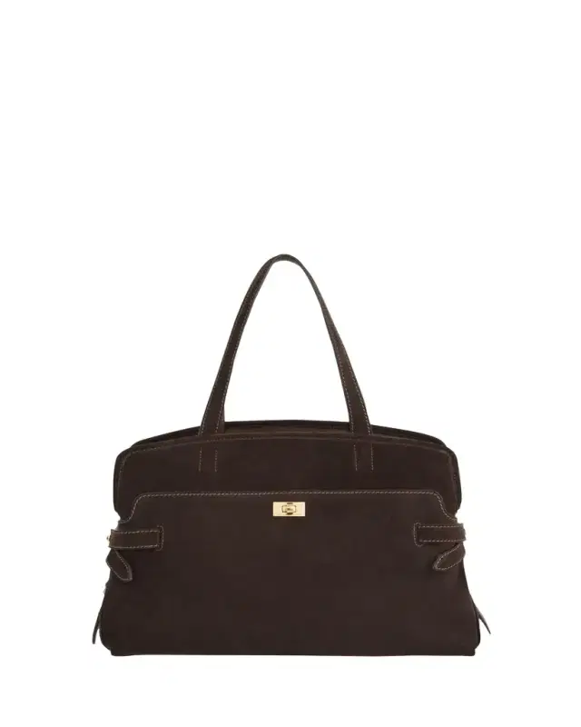 Anya Hindmarch Wilson Zip Suede Top-Handle Bag