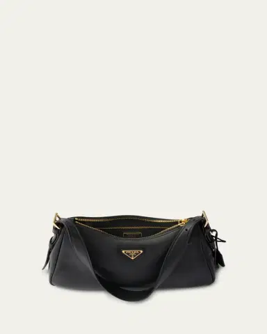 Prada Medium Aimee Zip Leather Shoulder Bag | Thumbnail 4 Prada Medium Aimee Zip Leather Shoulder Bag | Thumbnail 4
