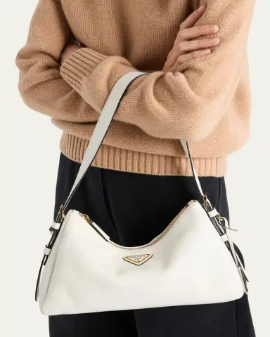 Prada Medium Aimee Zip Leather Shoulder Bag | Thumbnail 5 Prada Medium Aimee Zip Leather Shoulder Bag | Thumbnail 5