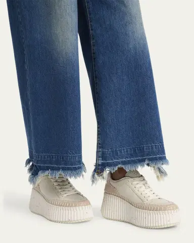 Chloé Nama Mixed Leather Platform Sneakers | Thumbnail 12