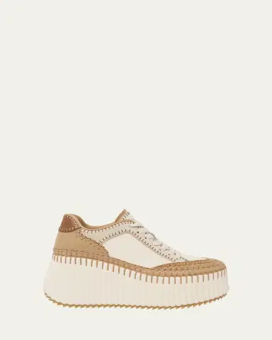 Chloé Nama Mixed Leather Platform Sneakers | Thumbnail 16